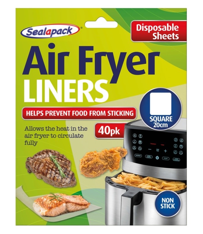 151 Air Fryer Liner Square 20cm 20 Pack Clock’s Home and Garden