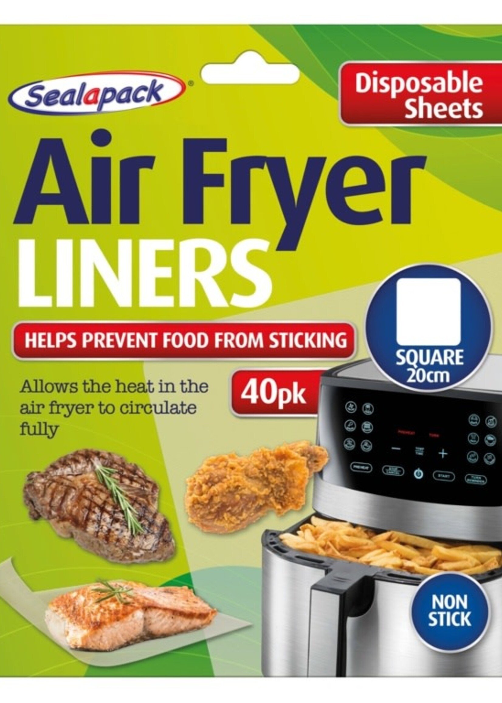 151 Air Fryer Liner Square 20cm - 40 Pack