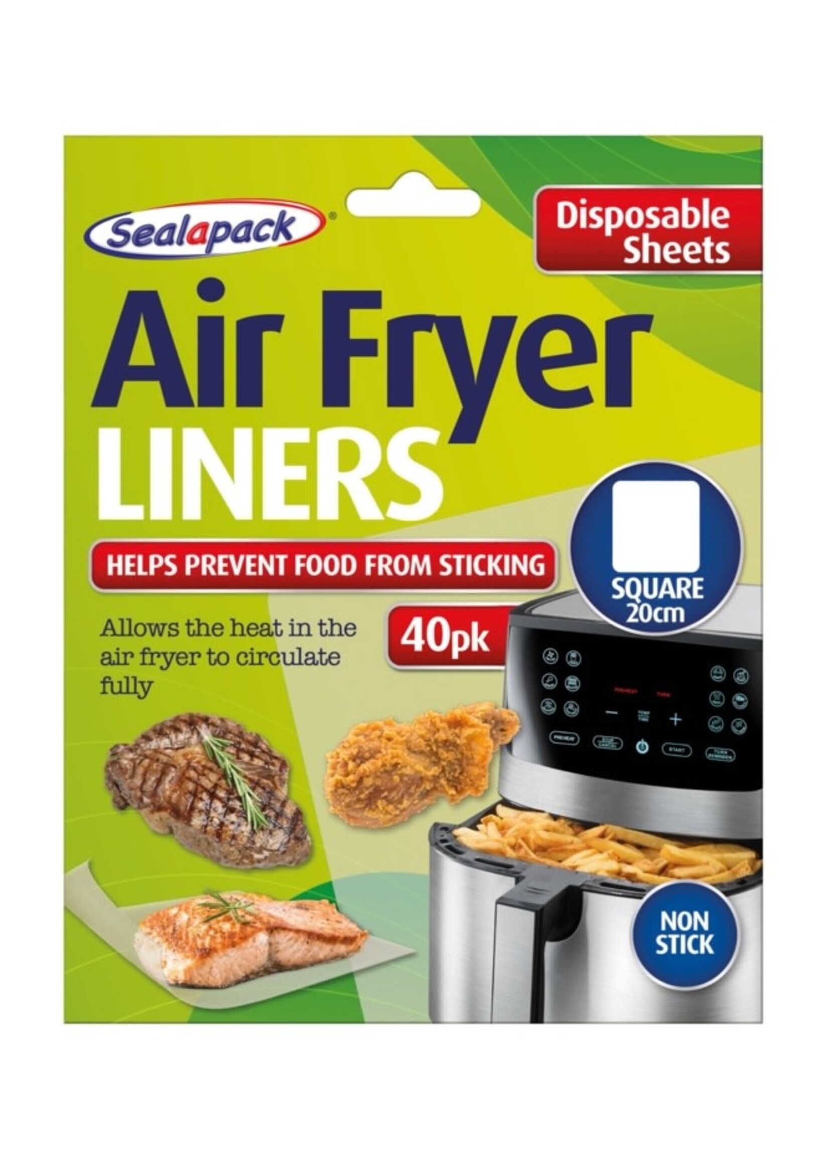 151 Air Fryer Liner Square 20cm - 40 Pack