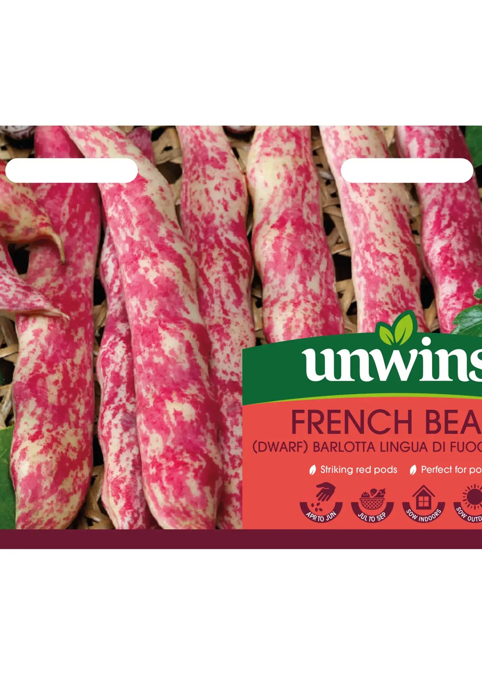 Unwins French Bean (dwarf) Barlotta Lingua Di Fuoco Nano