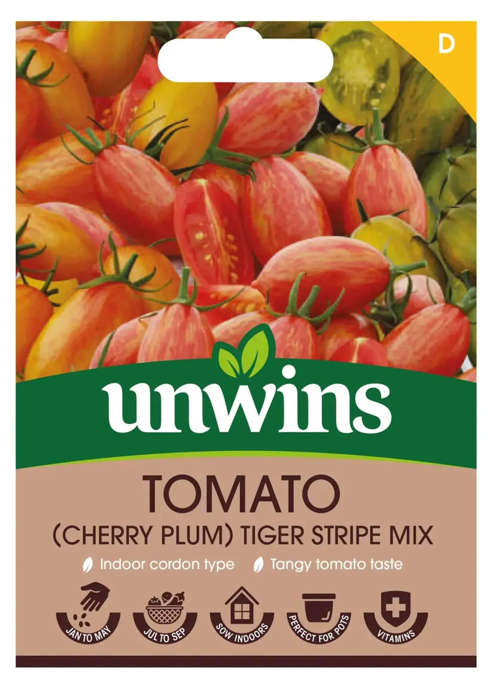 Unwins Tomato - Cherry Plum Tiger Stripe Mix