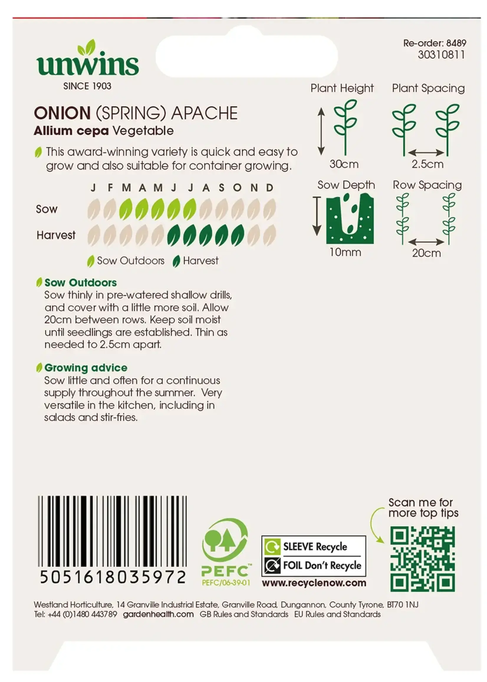 Unwins Onion - Spring Apache