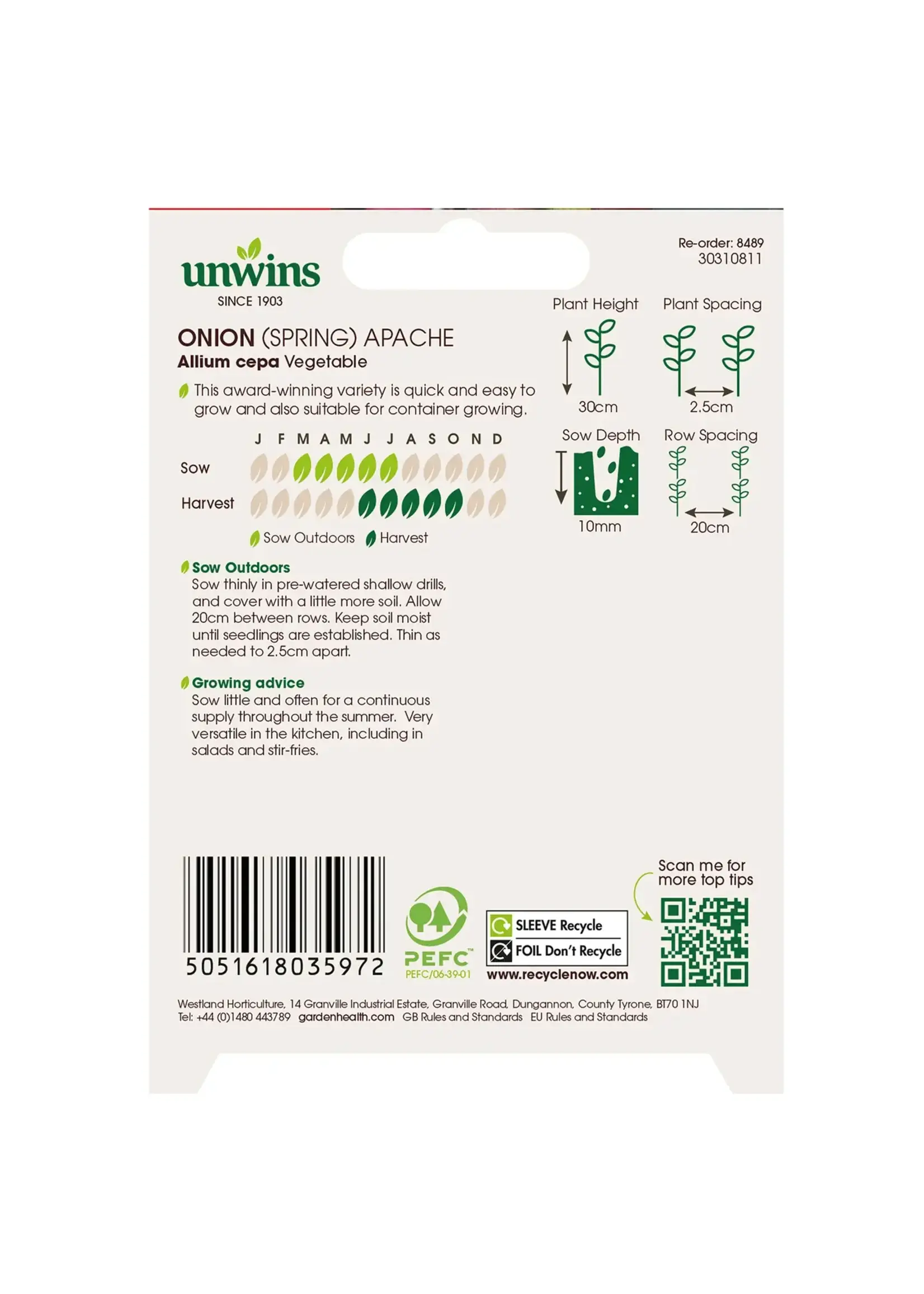 Unwins Onion - Spring Apache