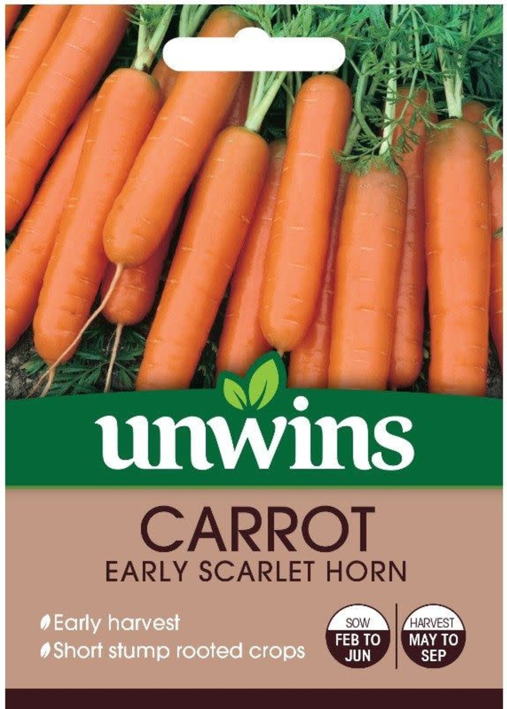 Unwins Carrot - Early Scarlet Horn