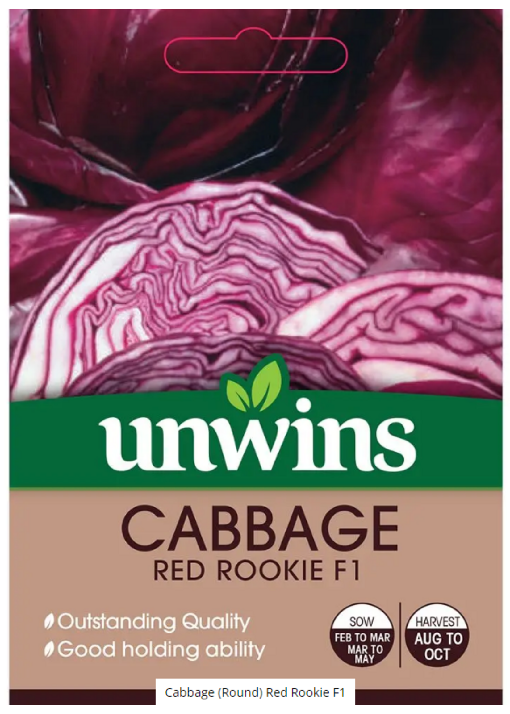 Unwins Cabbage - Red Rookie