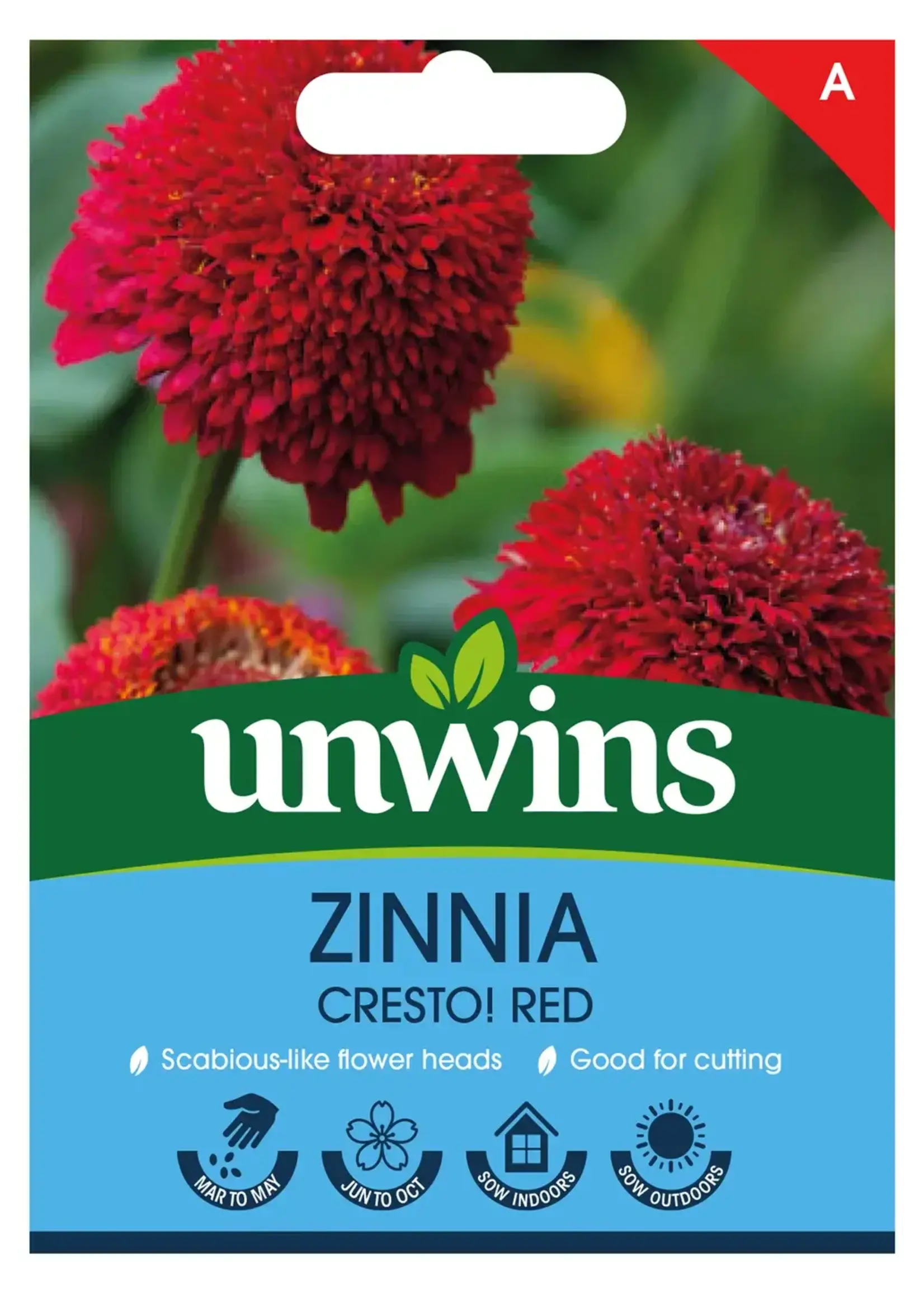 Unwins Zinnia - Cresto! Red