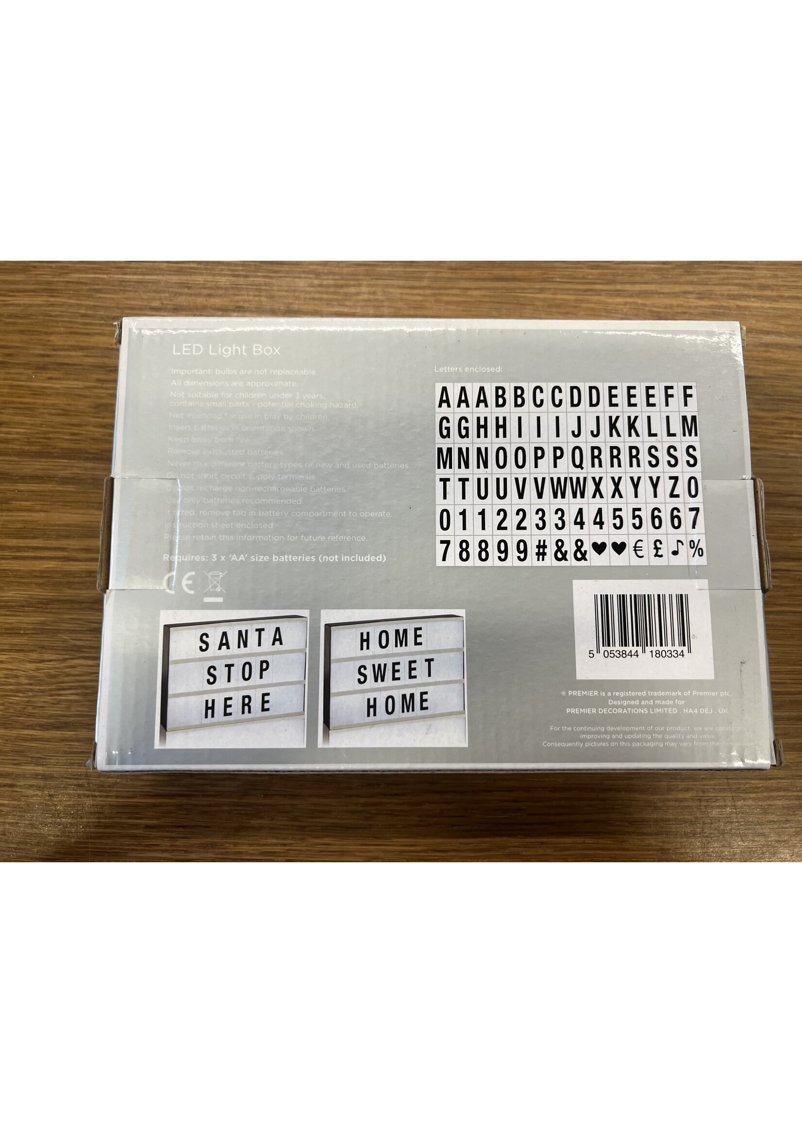 Premier Light up Light  Box Mini 20x15cm