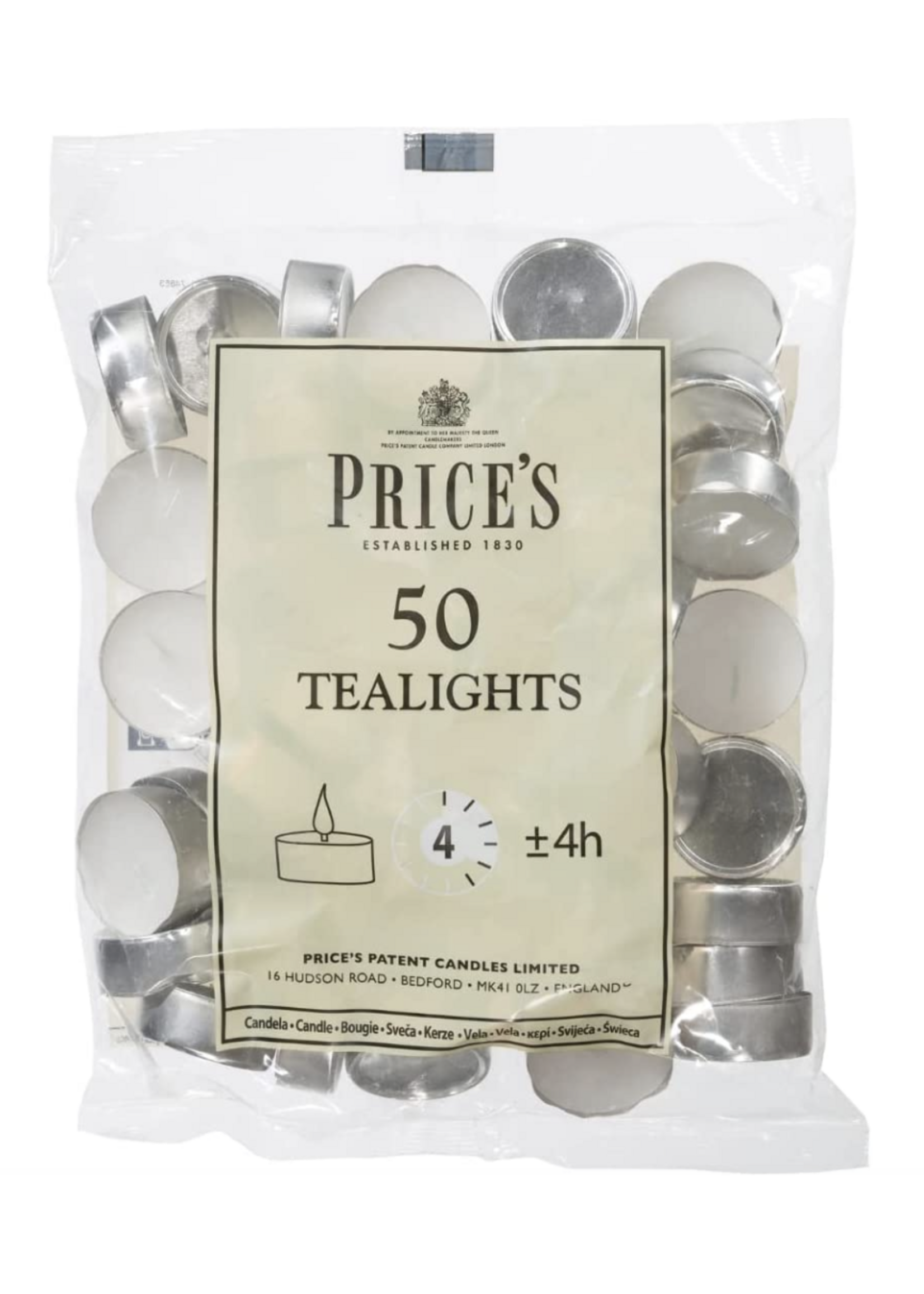 Price's Candles Tealights 4 hour 50 pack