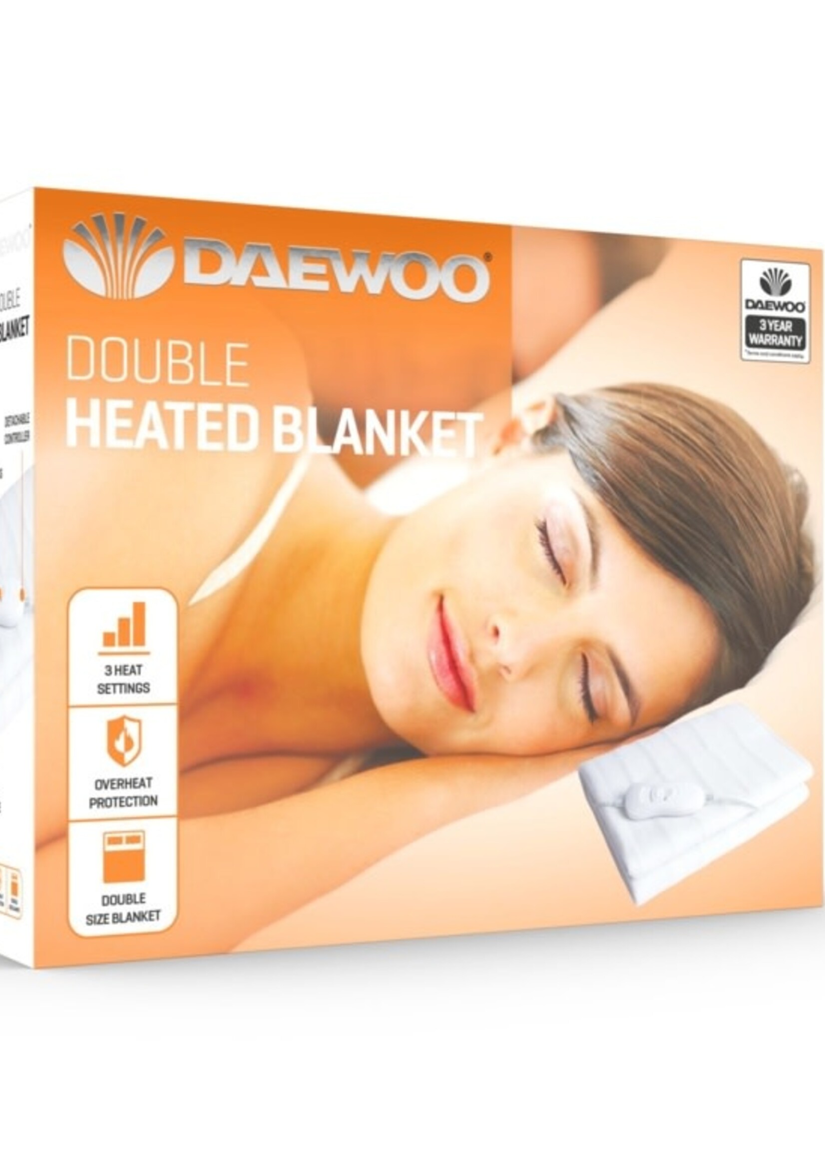 Daewoo Daewoo Electric Heated Blanket Double 120 x 135cm