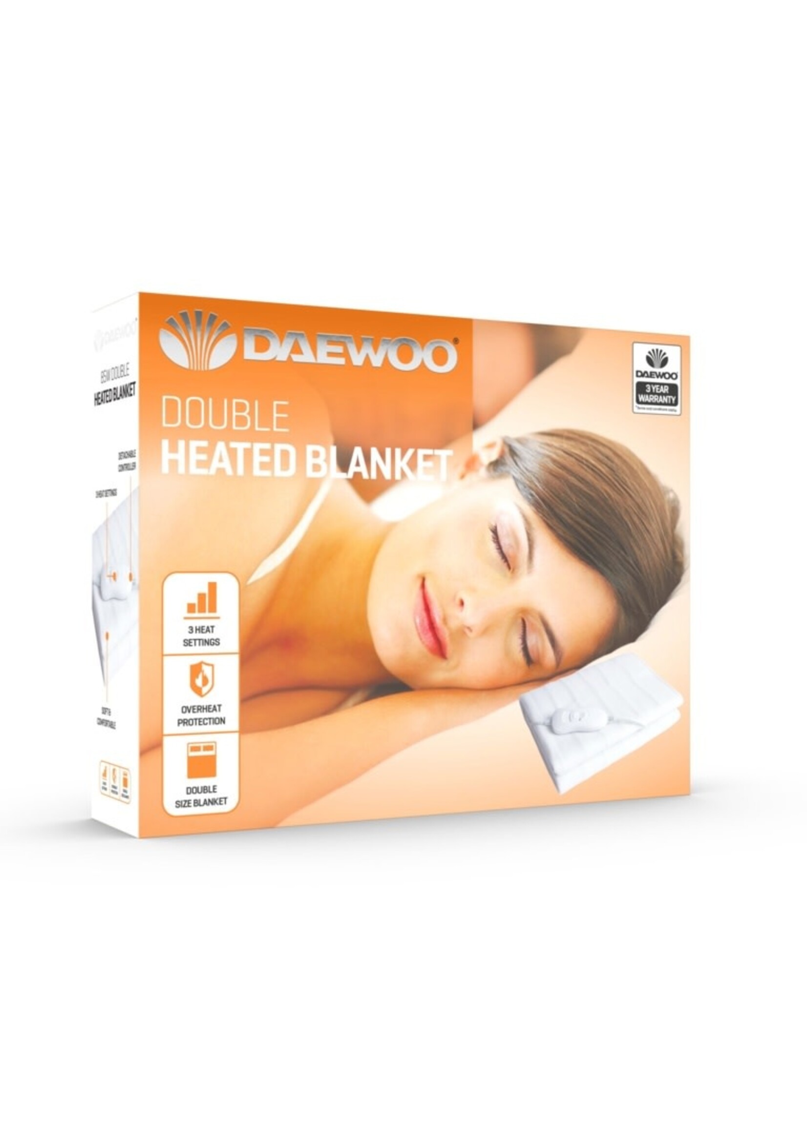Daewoo Daewoo Electric Heated Blanket Double 120 x 135cm