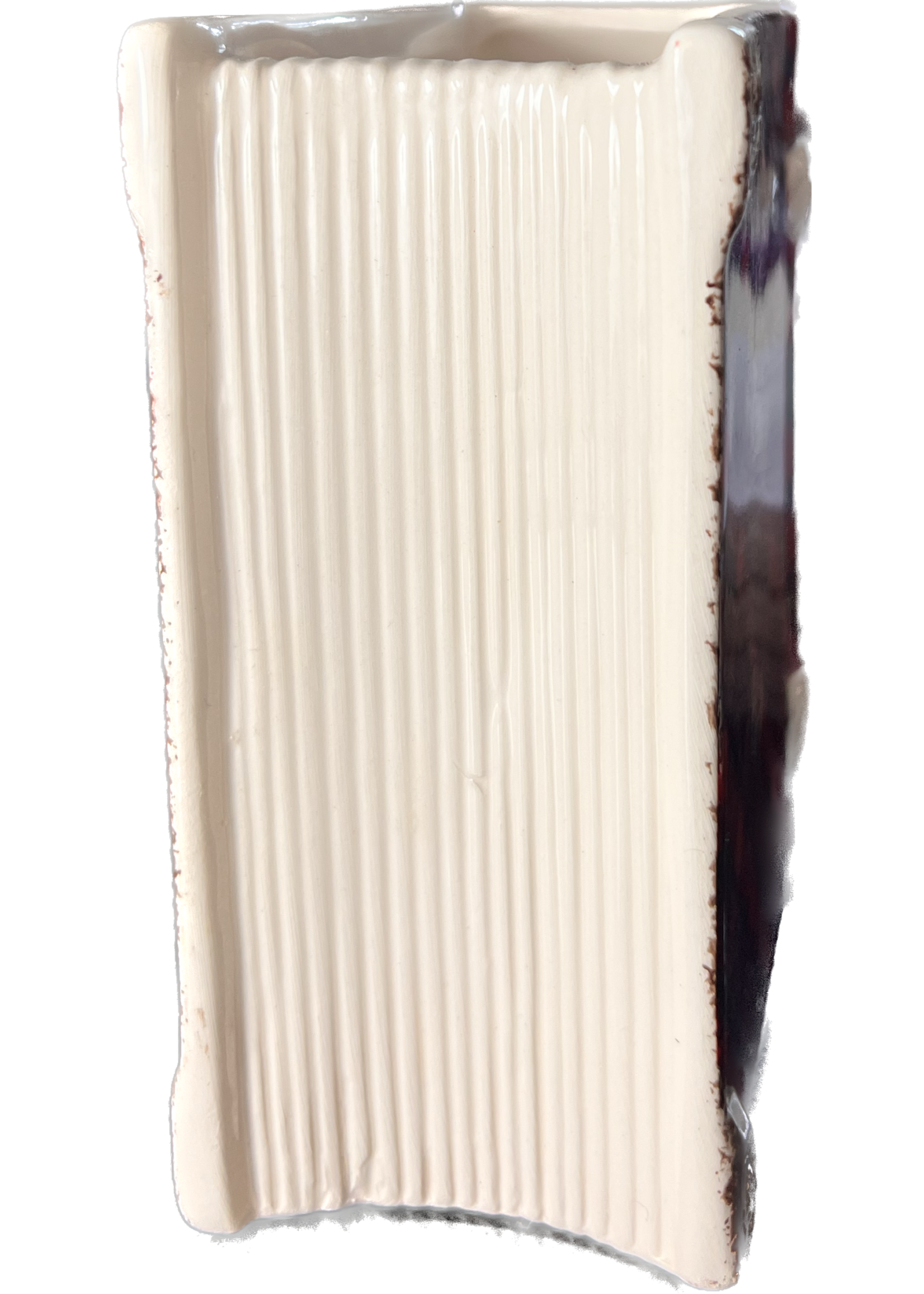 Christmas Red Tartan Dolomite Planter 10x5.5x13cm