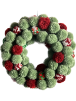 Decoris Pom Pom Wreath 22cm x 5cm
