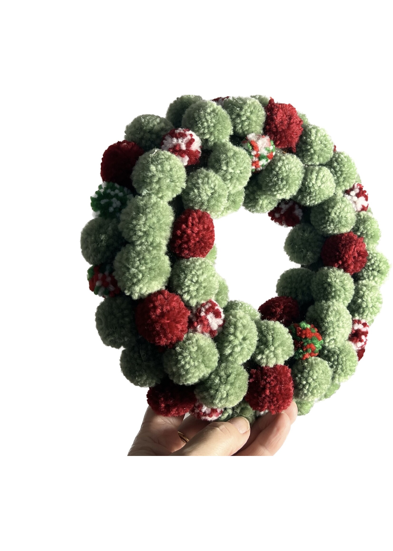 Decoris Pom Pom Wreath 22cm x 5cm