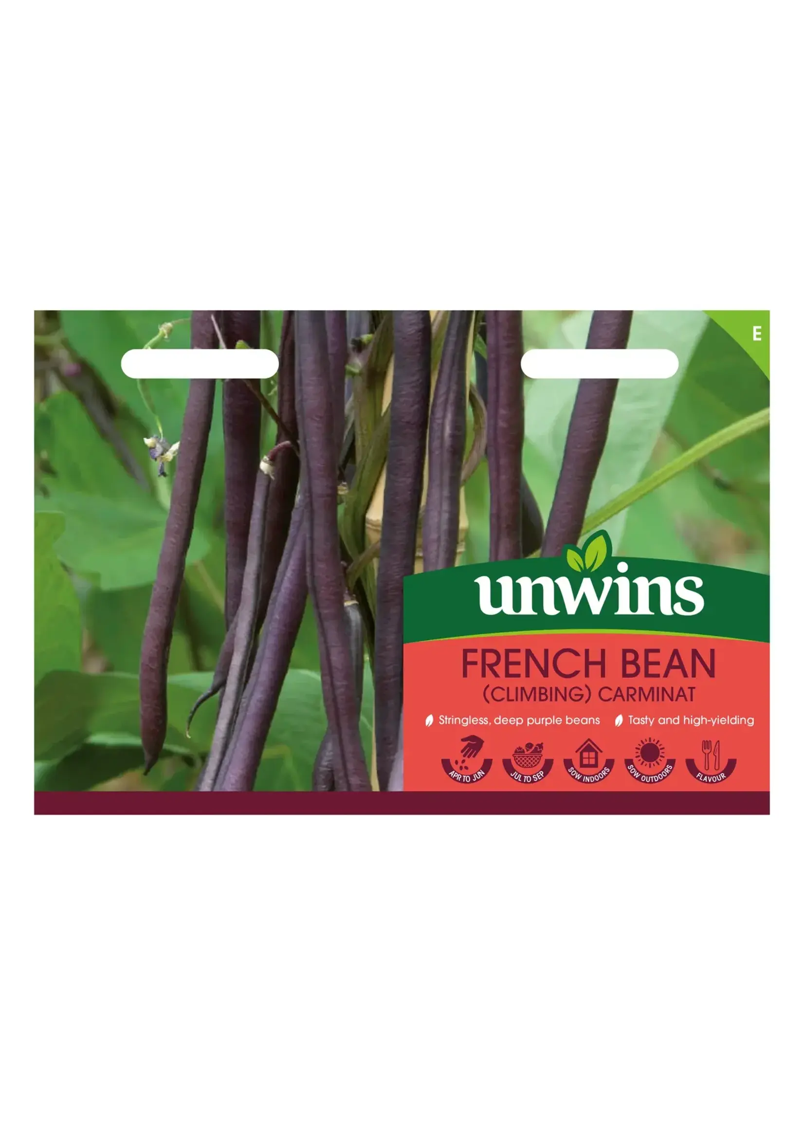 Unwins French Bean - (Climbing) Carminat