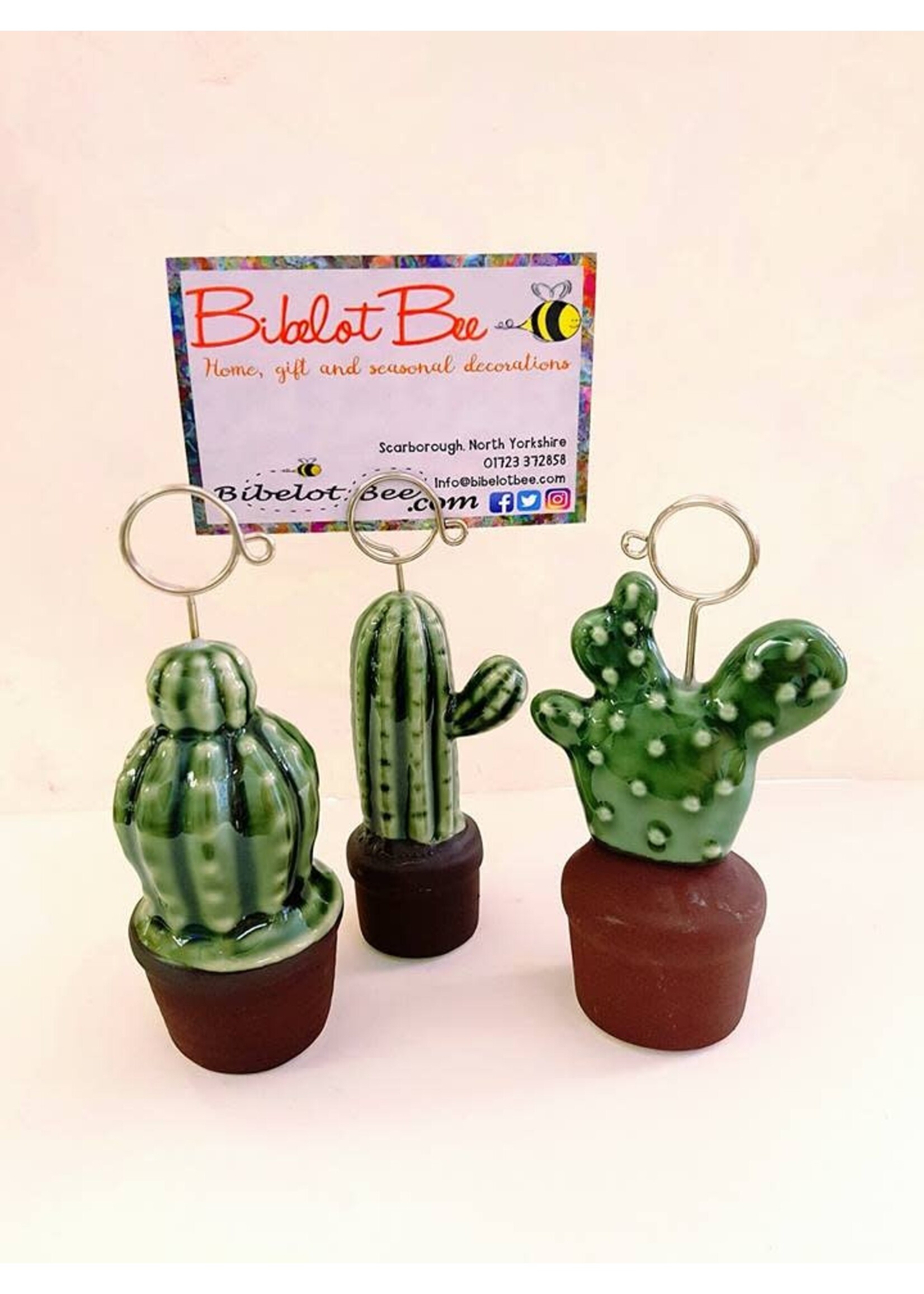Kaemingk Table Place Name Holders Cactus Style - Round