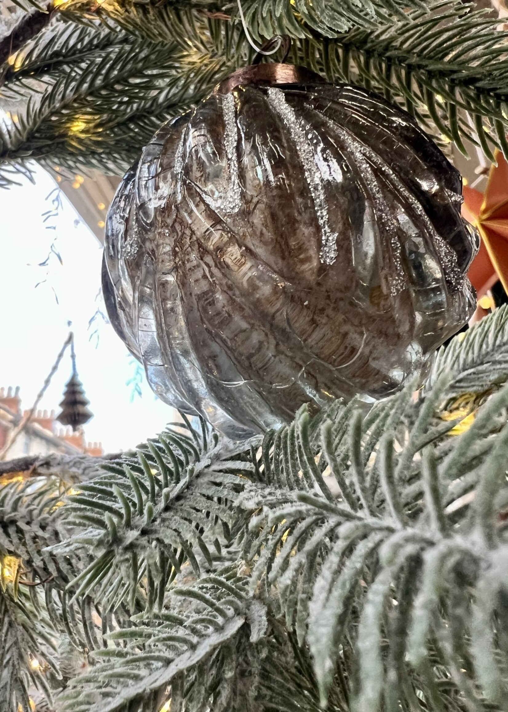 Kaemingk Brown Glitter Bauble