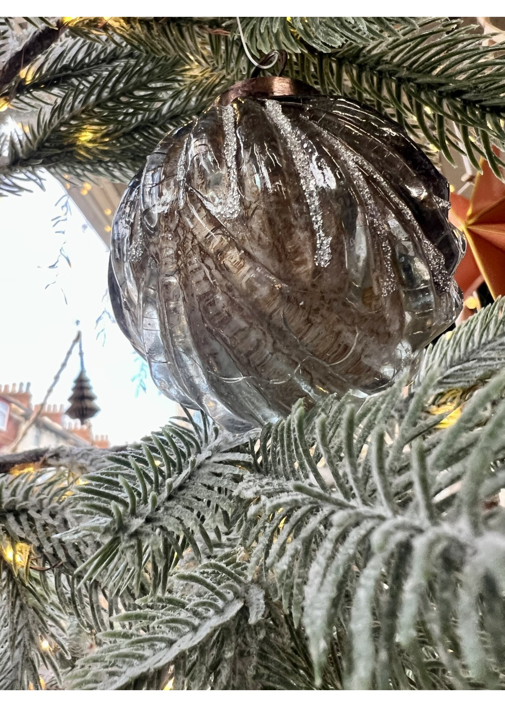 Kaemingk Brown Glitter Bauble