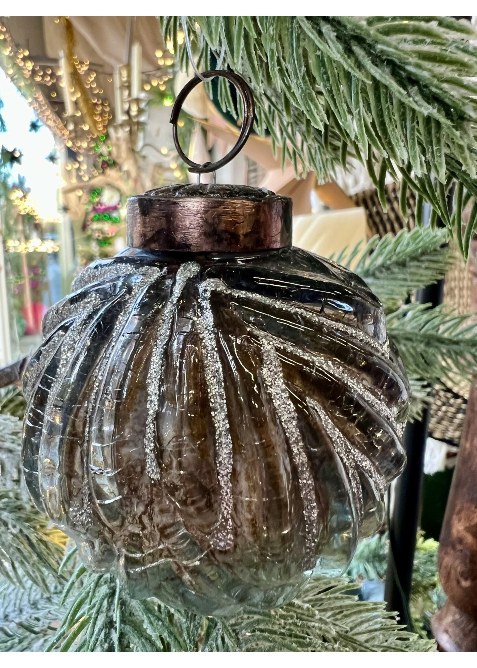 Kaemingk Brown Glitter Bauble