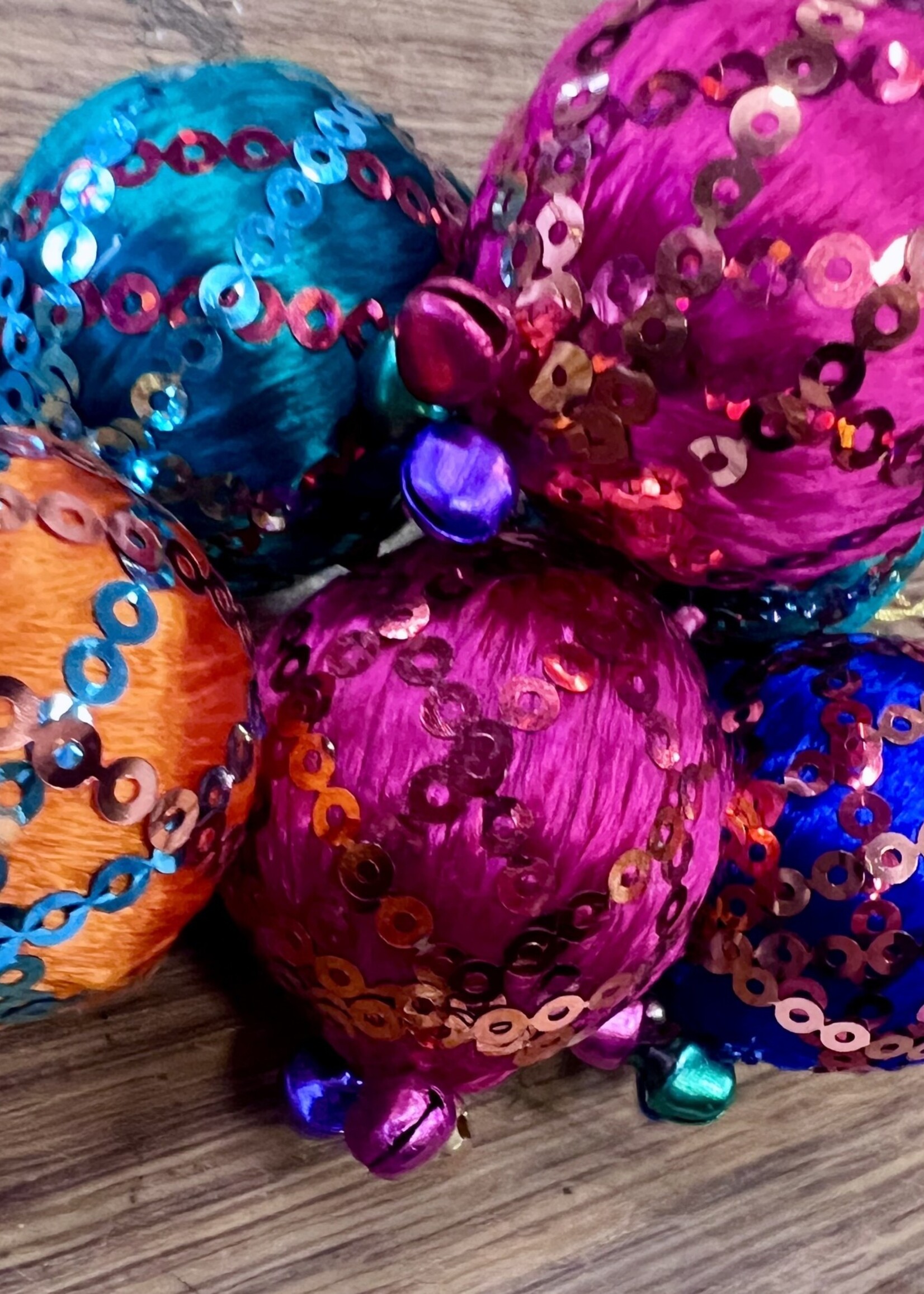 Namaste Ball With Sequins Hanging Decoration