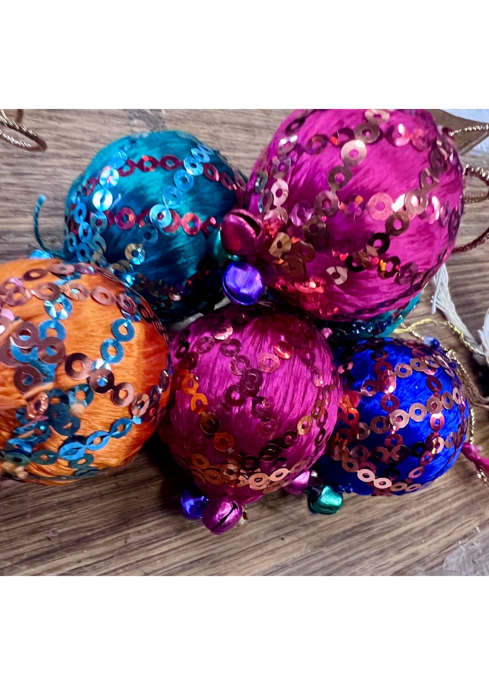 Namaste Ball With Sequins Hanging Decoration