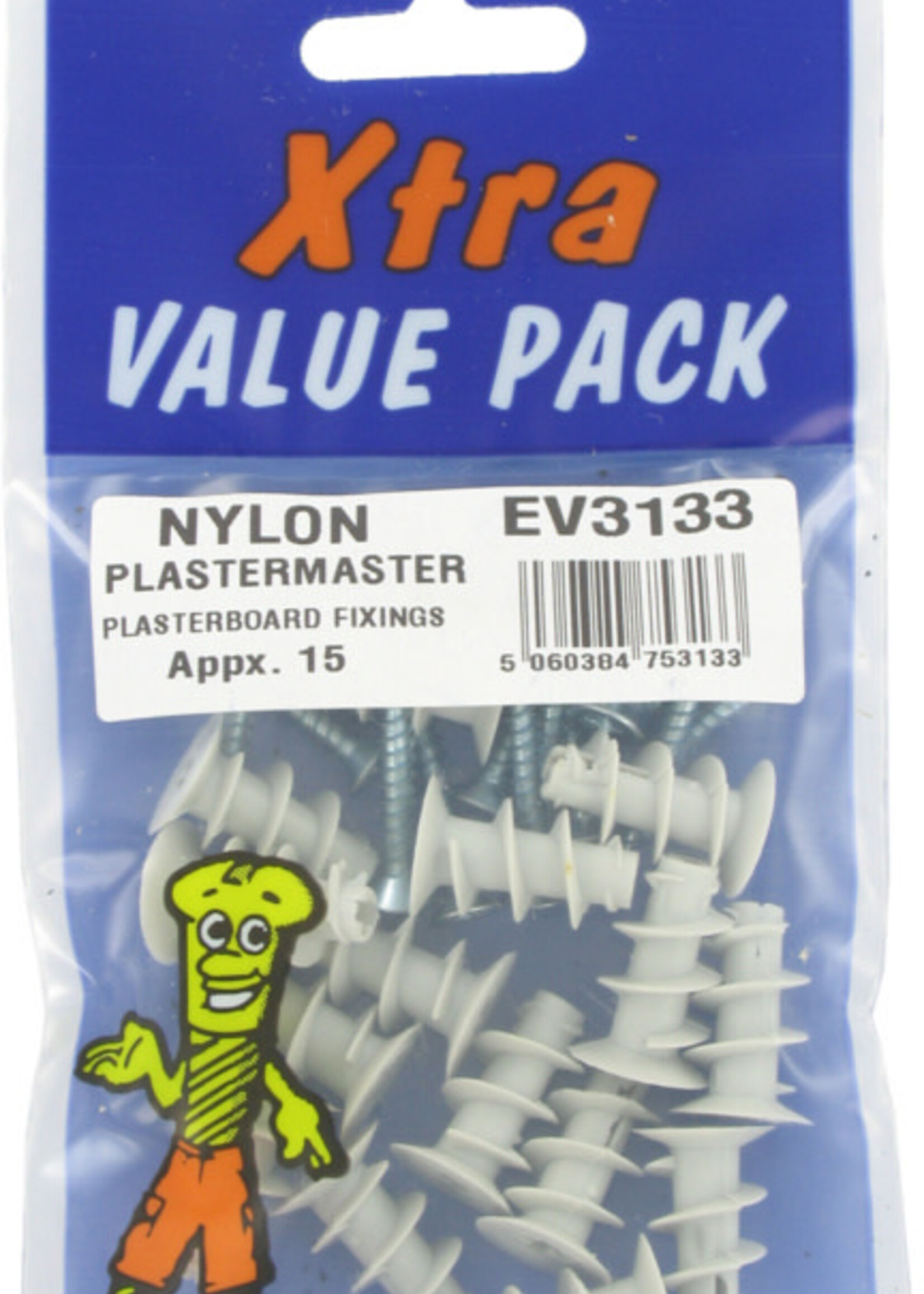 Rawlplug Nylon Plasterboard Fixing Pack 15