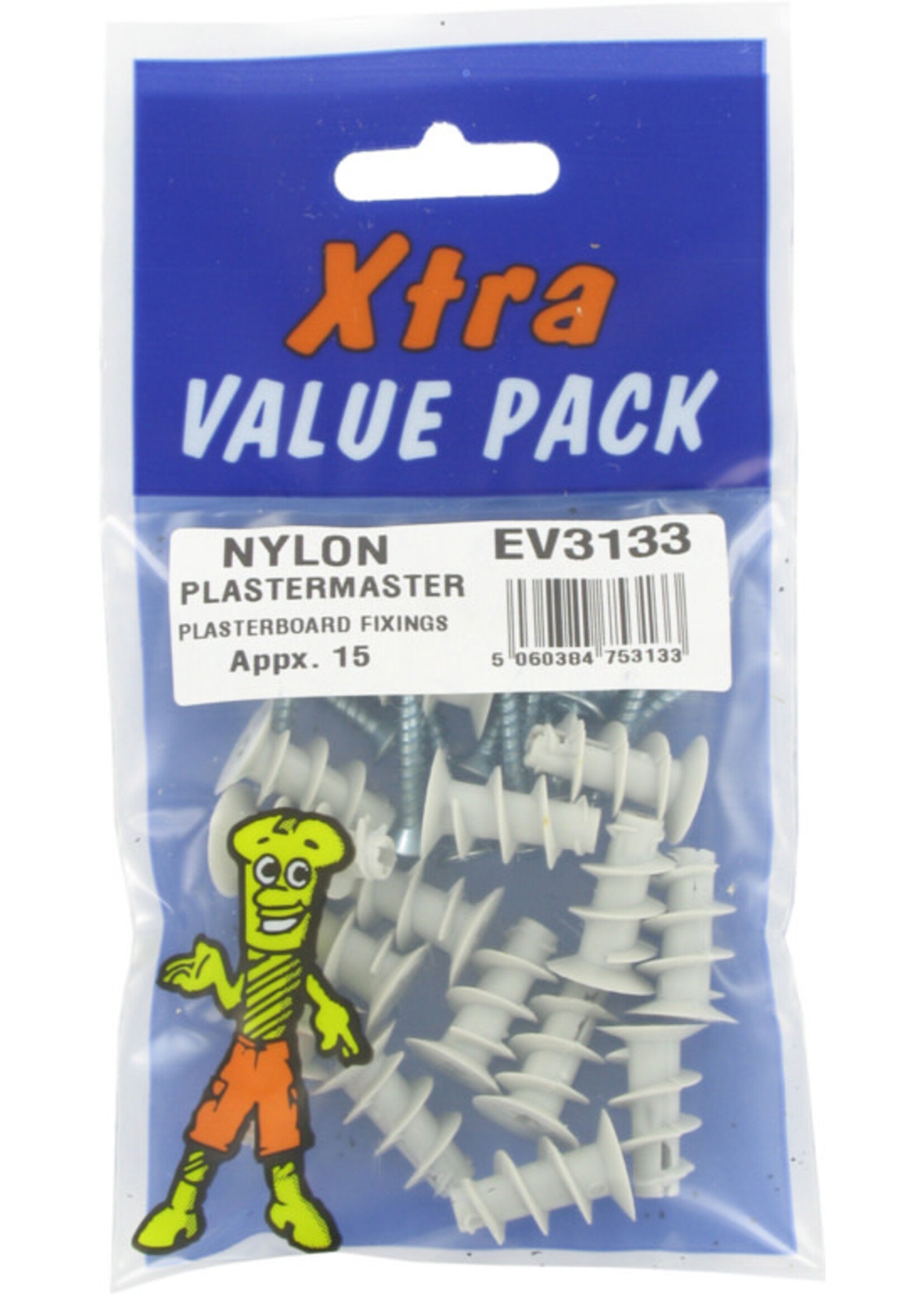 Rawlplug Nylon Plasterboard Fixing Pack 15