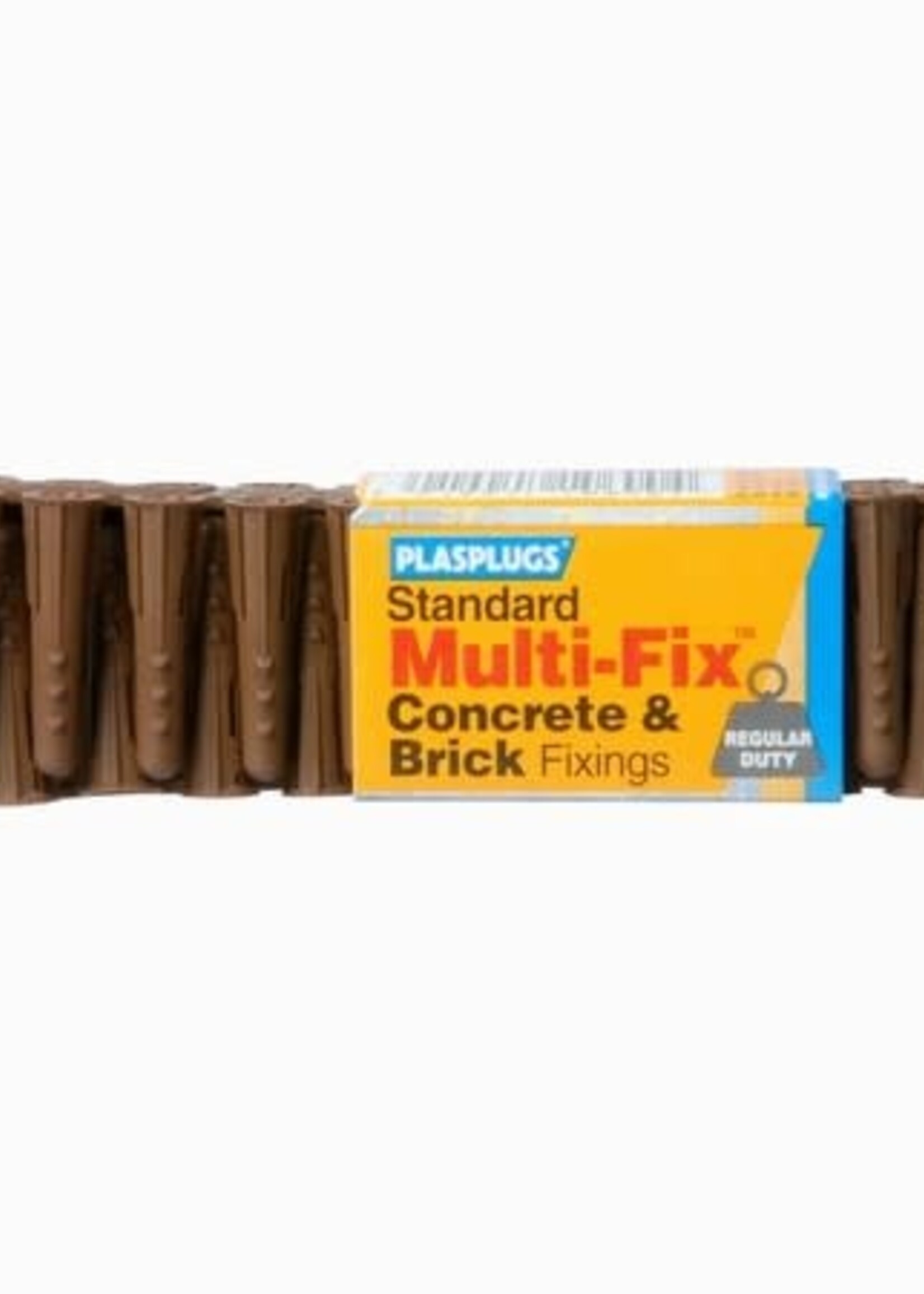 Rawlplug Plasplugs Standard Wall Plugs Brown 6mm 40 Pack