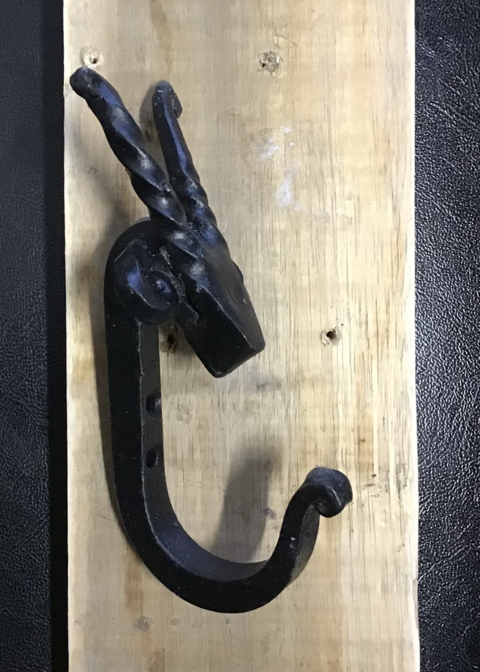 Cottingham Collection Cast Iron 'Gazelle' Scroll Hook Black Waxed