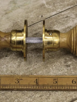 New Door knob Set Beehive Light Teak & Brass 2" / 50mm