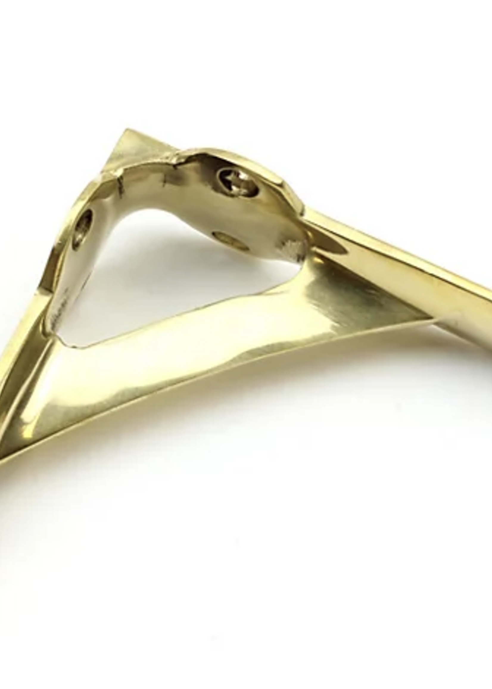 Cottingham Collection Shelf Bracket GALLOWS Plain Lugs Polished Brass 3.5″ x 3.5″