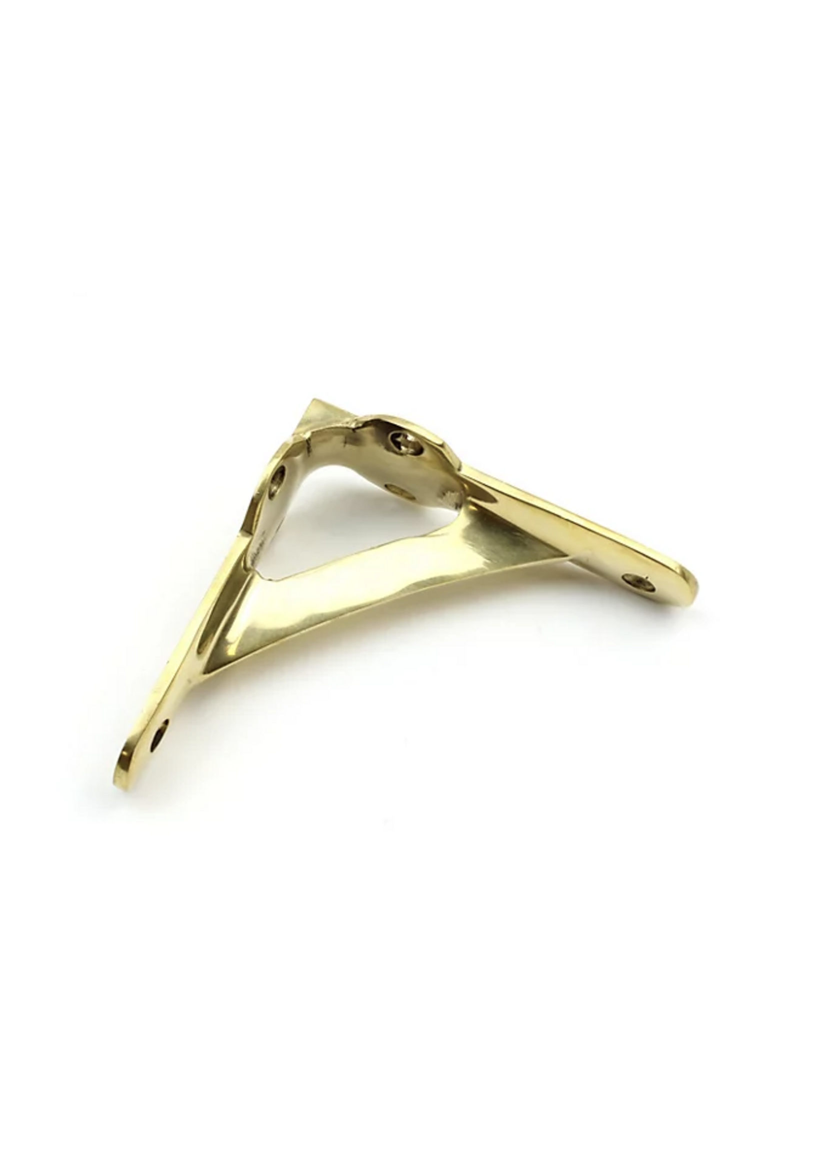 Cottingham Collection Shelf Bracket GALLOWS Plain Lugs Polished Brass 3.5″ x 3.5″