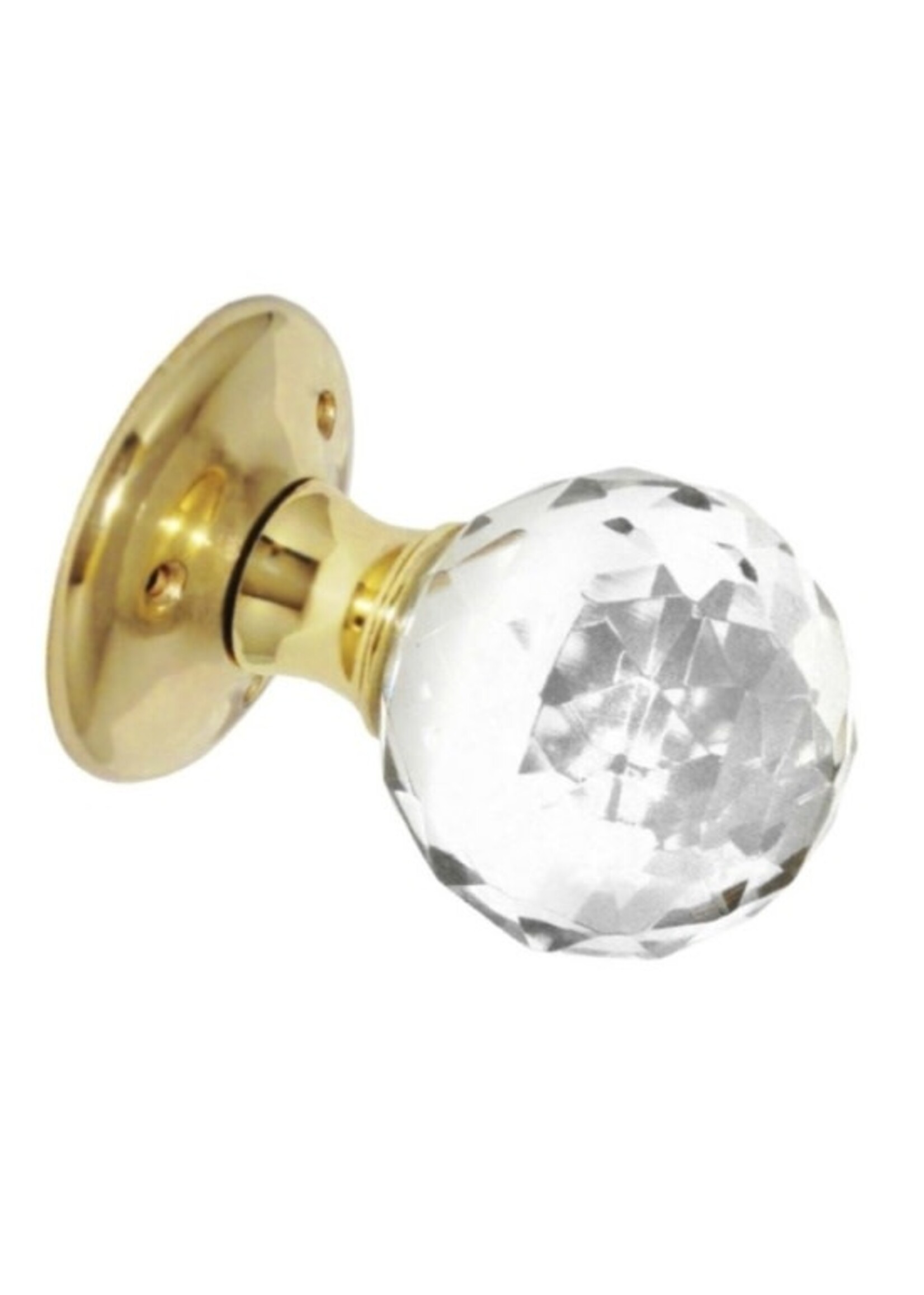 Securit Glass Ball Mortice Knobs PB 60mm