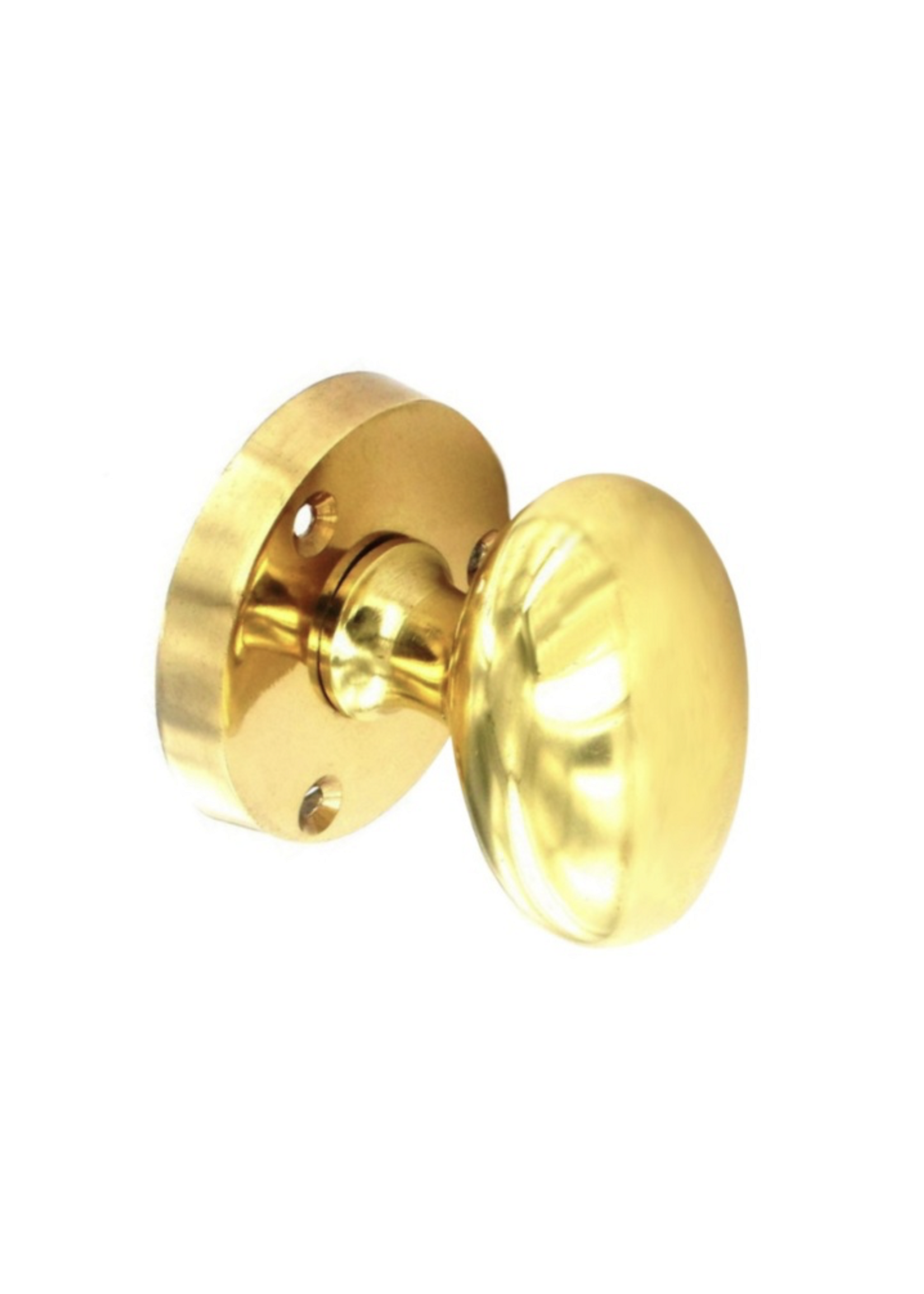 Securit Victorian Brass Oval Mortice Knobs (Pair) 65mm S2221