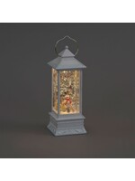 Snowtime Snowman White Water Spinner Lantern 31cm