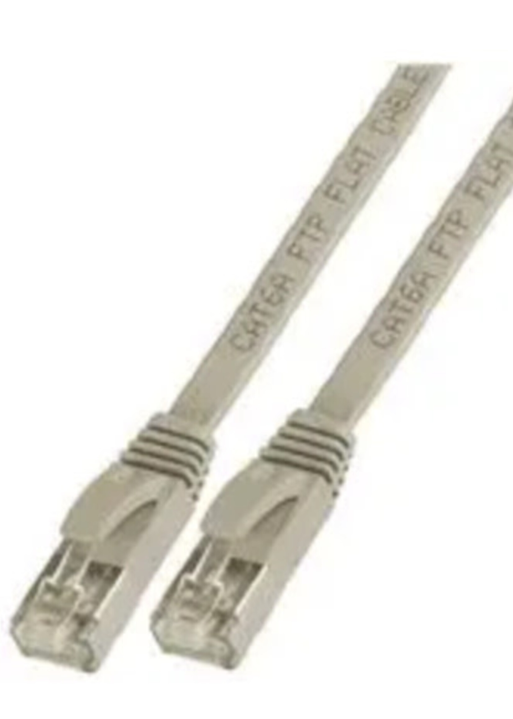 Pro-Signal Flat CAT 6A Ethernet Patch Lead 1m Grey