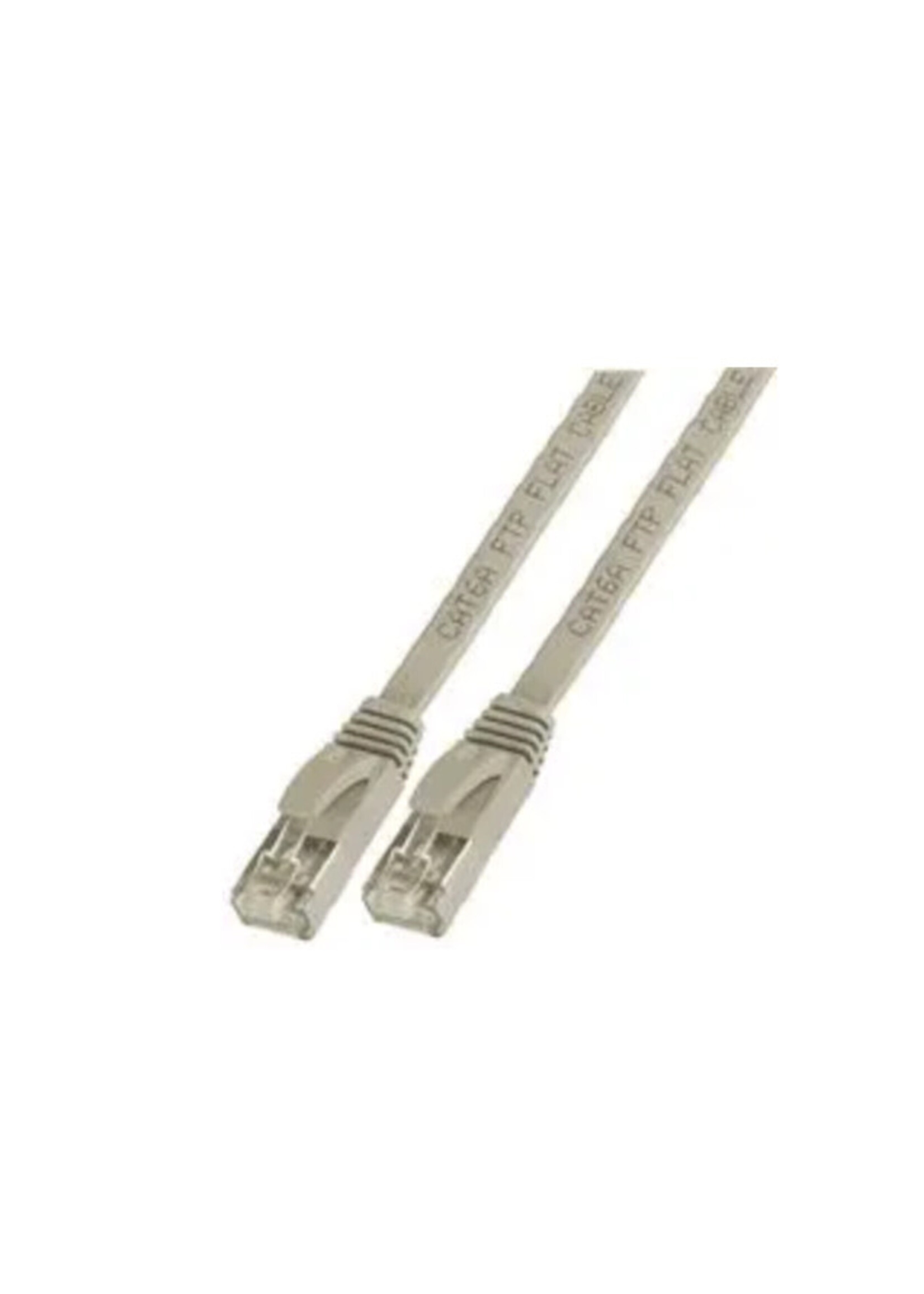 Pro-Signal Flat CAT 6A Ethernet Patch Lead 1m Grey