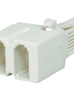 Dencon Telephone Adaptor 2 Way White