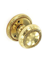 Securit Georgian Brass Mortice Knobs Pair 65mm