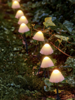 Lumineo Mushrooms Warm White 20 LED Stakes Battery Outdoor