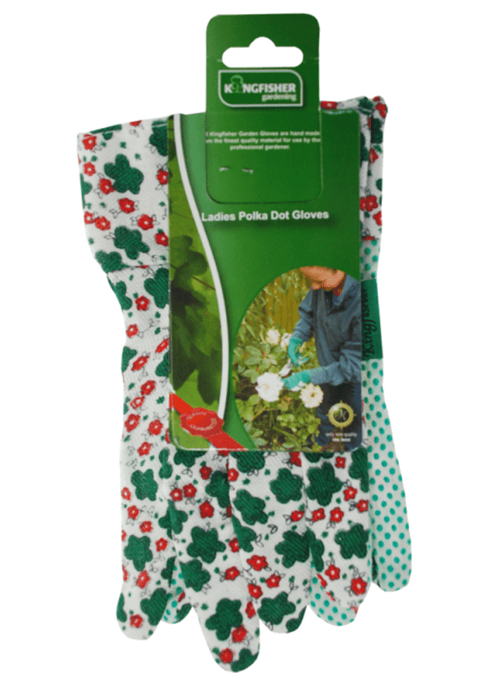 Kingfisher Lightweight Floral Cotton Garden Gloves