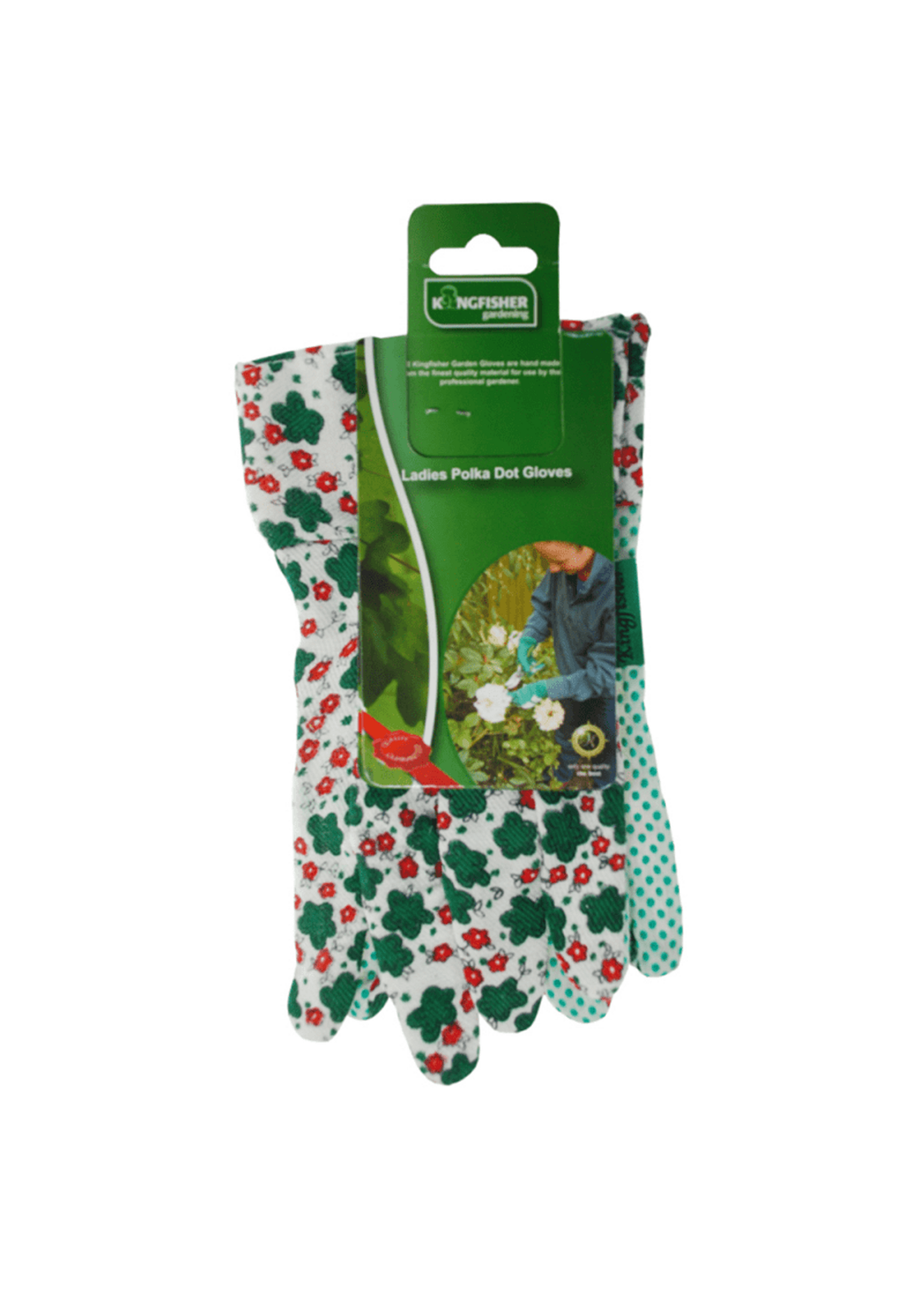 Kingfisher Lightweight Floral Cotton Garden Gloves