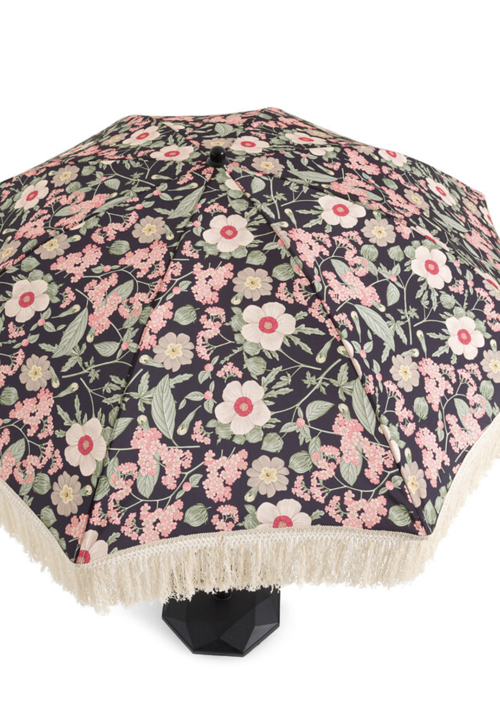 Decoris Floral Parasol With Tassels