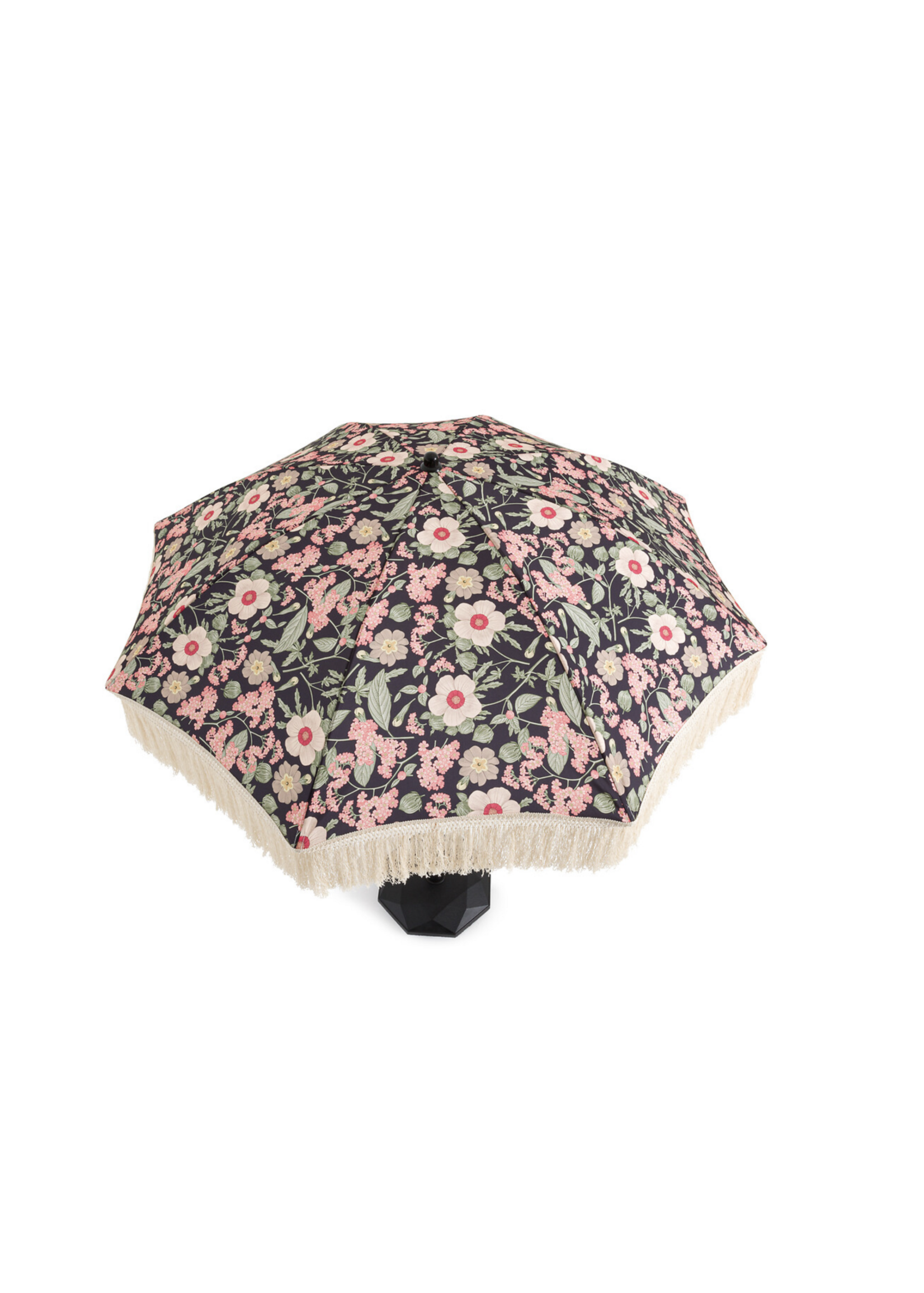 Decoris Floral Parasol With Tassels
