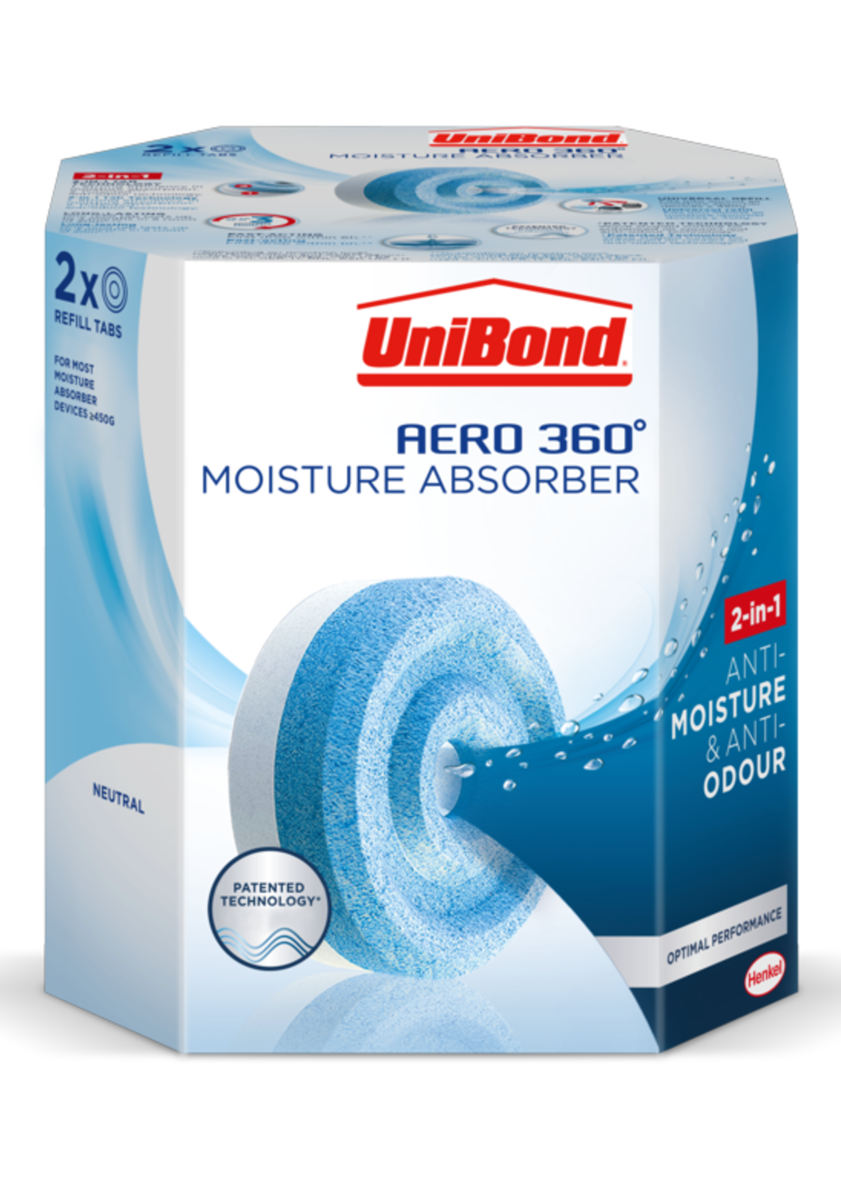 Unibond (henkel) UniBond Aero 360 Refills Tab Neutral 2 pack