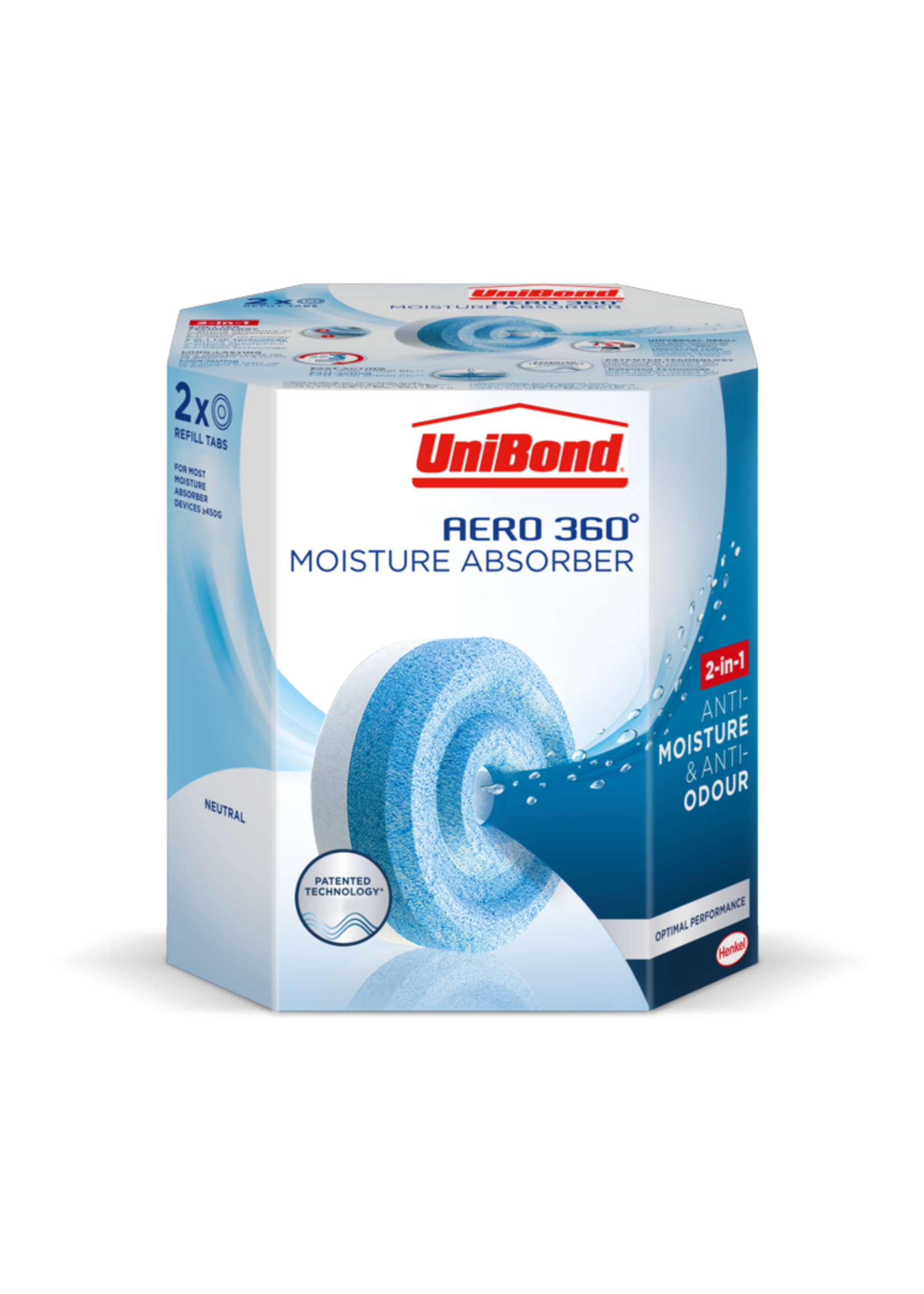 Unibond (henkel) UniBond Aero 360 Refills Tab Neutral 2 pack