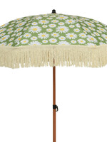 Decoris Parasol Green and Daisys With Tassels