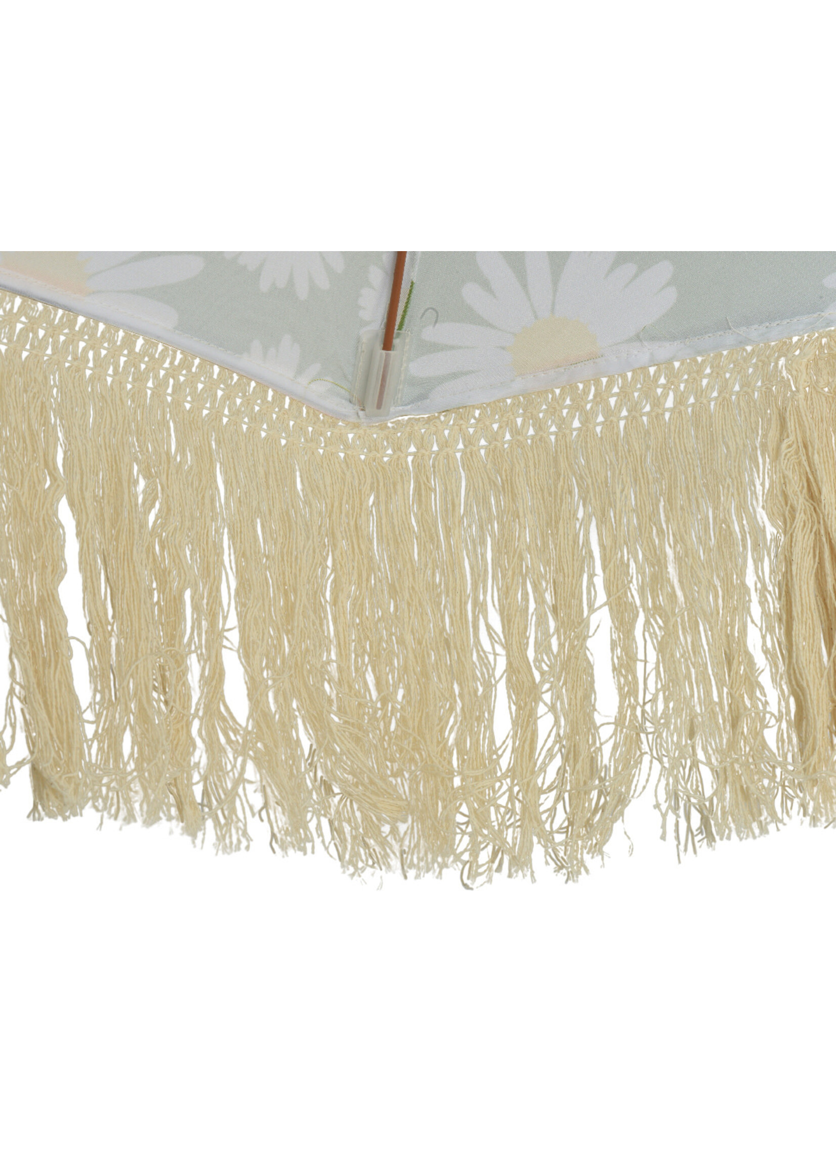 Decoris Parasol Green and Daisys With Tassels