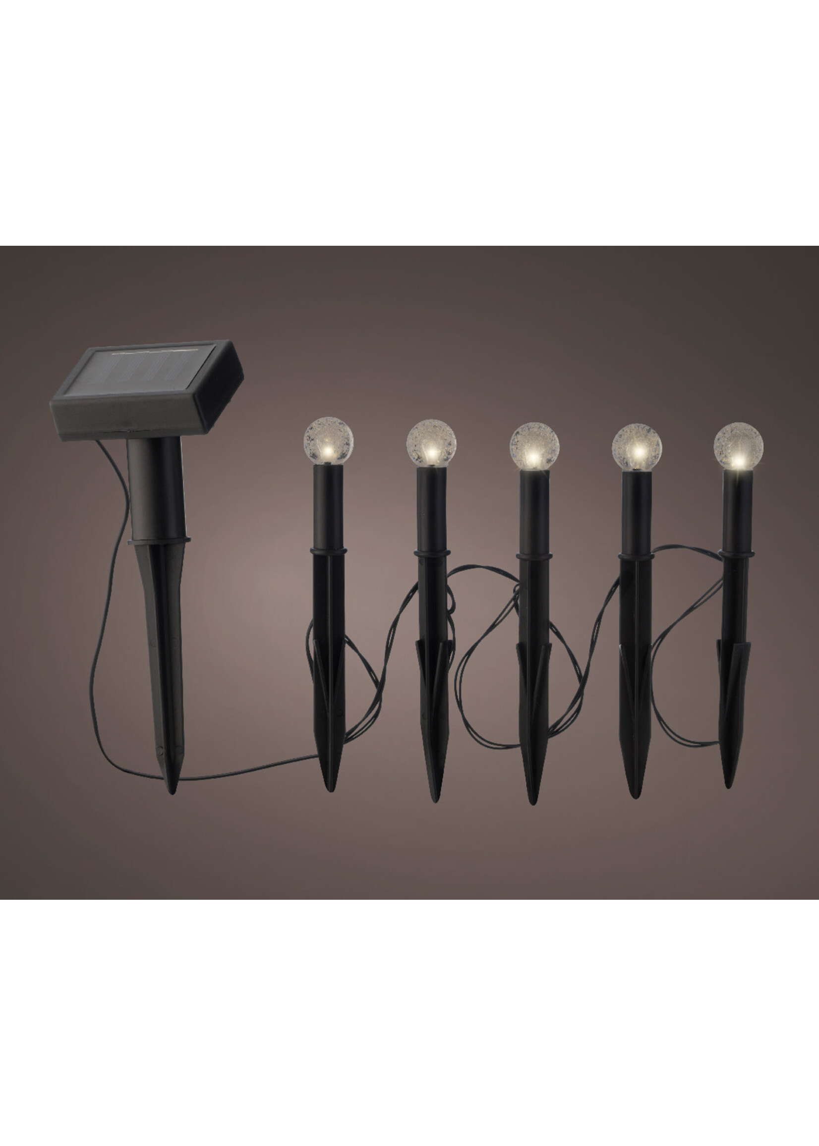 Lumineo Solar Ball 5 LED Stakes Warm White