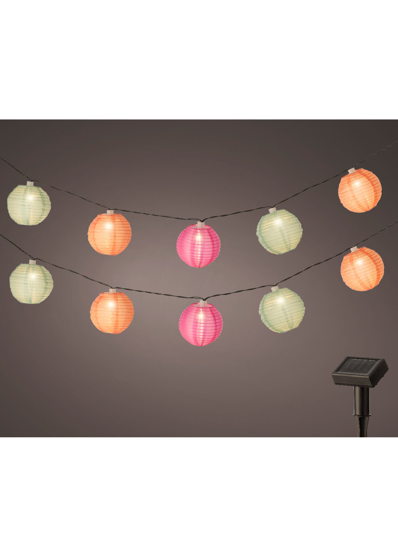 Lumineo Solar Colour Lanterns 10 LED lights