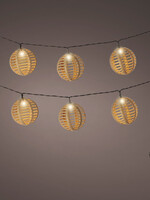 Lumineo Solar Bamboo Lanterns Warm White 10 Led